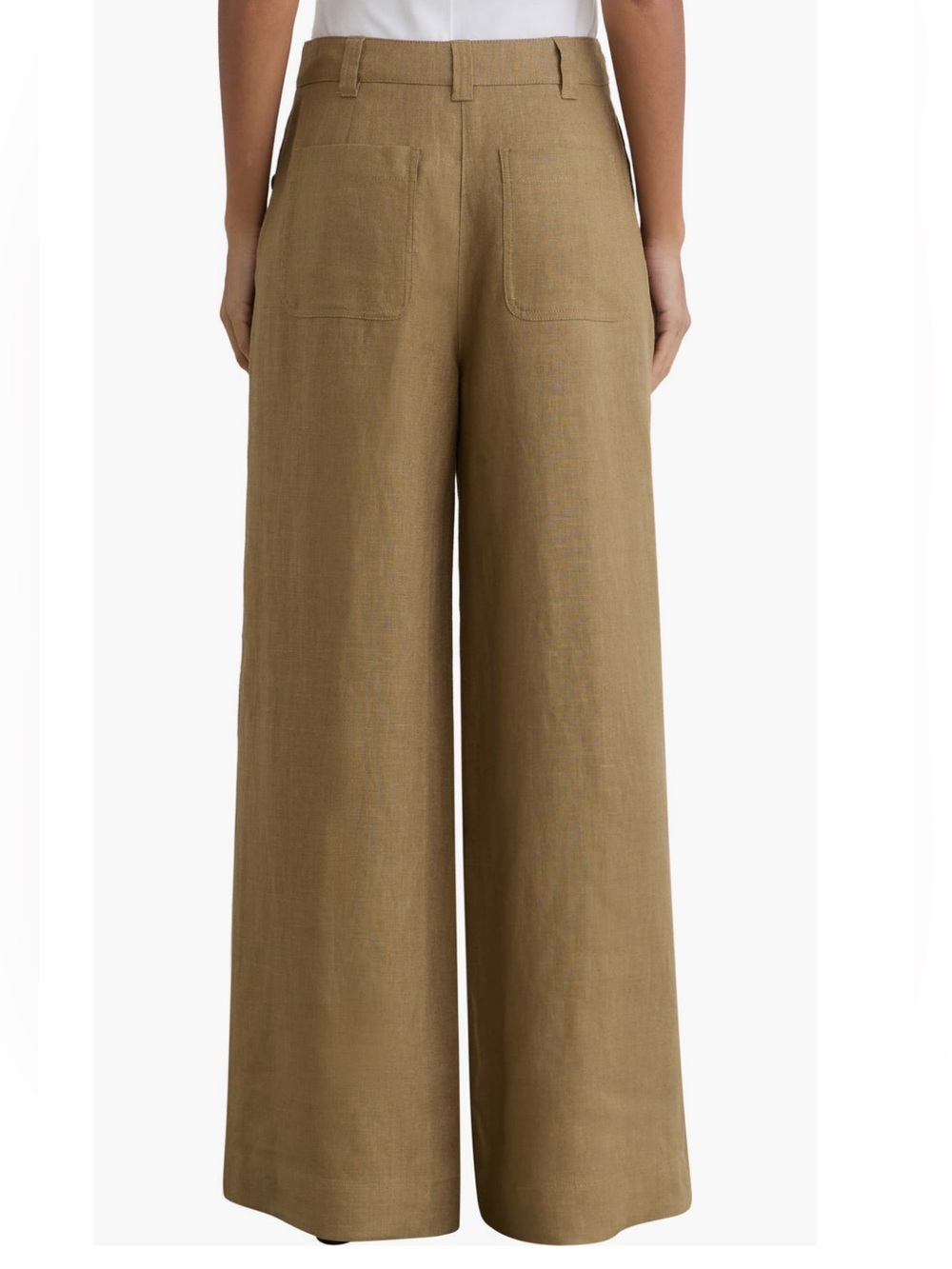 Reiss Ashby Wide Leg Linen Pants Size 4 - Picture 2 of 12
